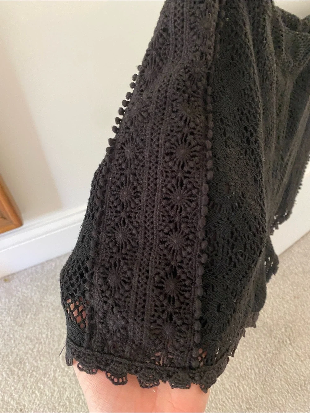 Free People Black Crochet Shorts